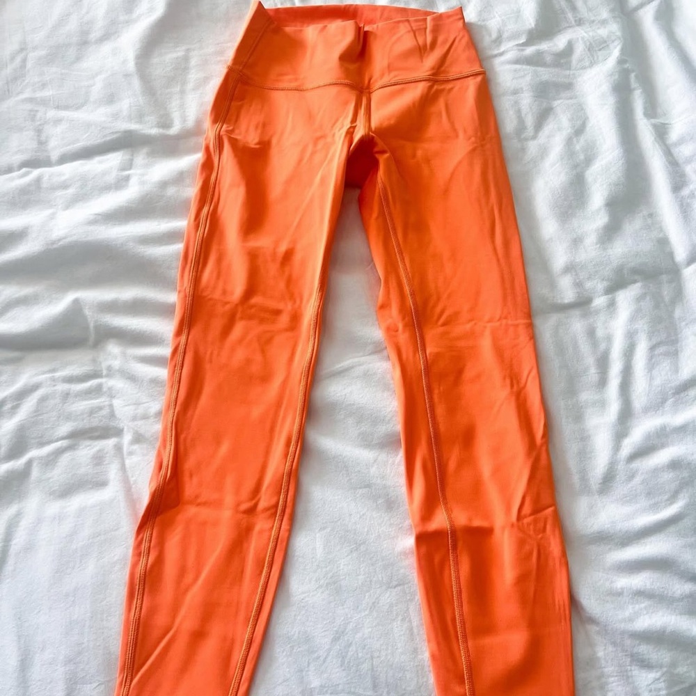 Orange High-Waisted Lululemon Align Leggings